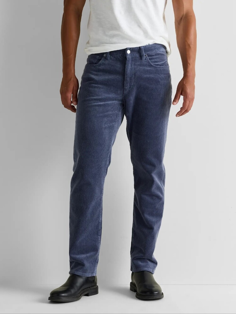 Quince Organic Stretch Corduroy 5 Pocket Storm Blue 36x 34 NWT